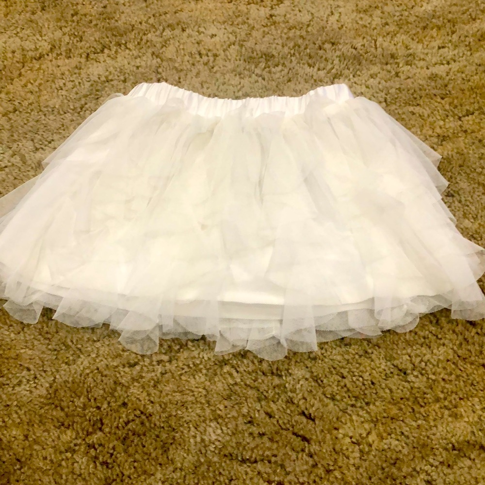 3T white tulle layered tutu